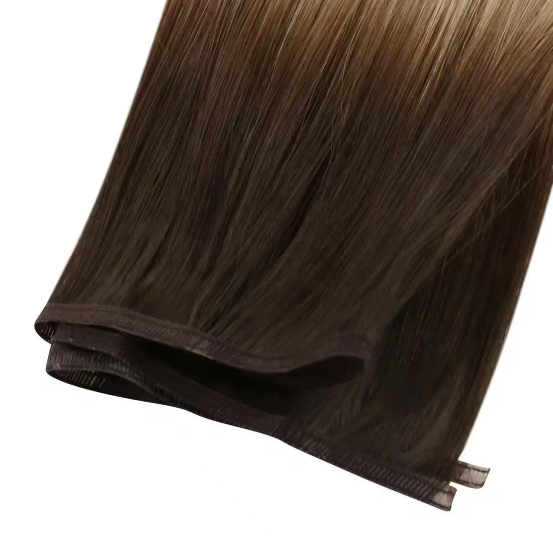 Ombre 4/27 Color Flat Human Hair Extension Hair Weave