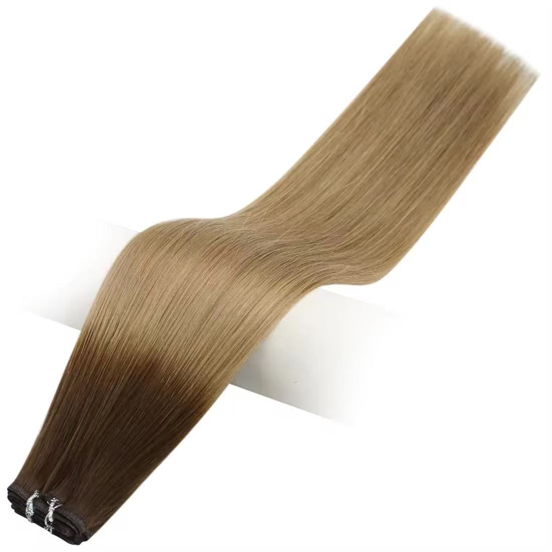 Ombre 4/27 Color Flat Human Hair Extension Hair Weave
