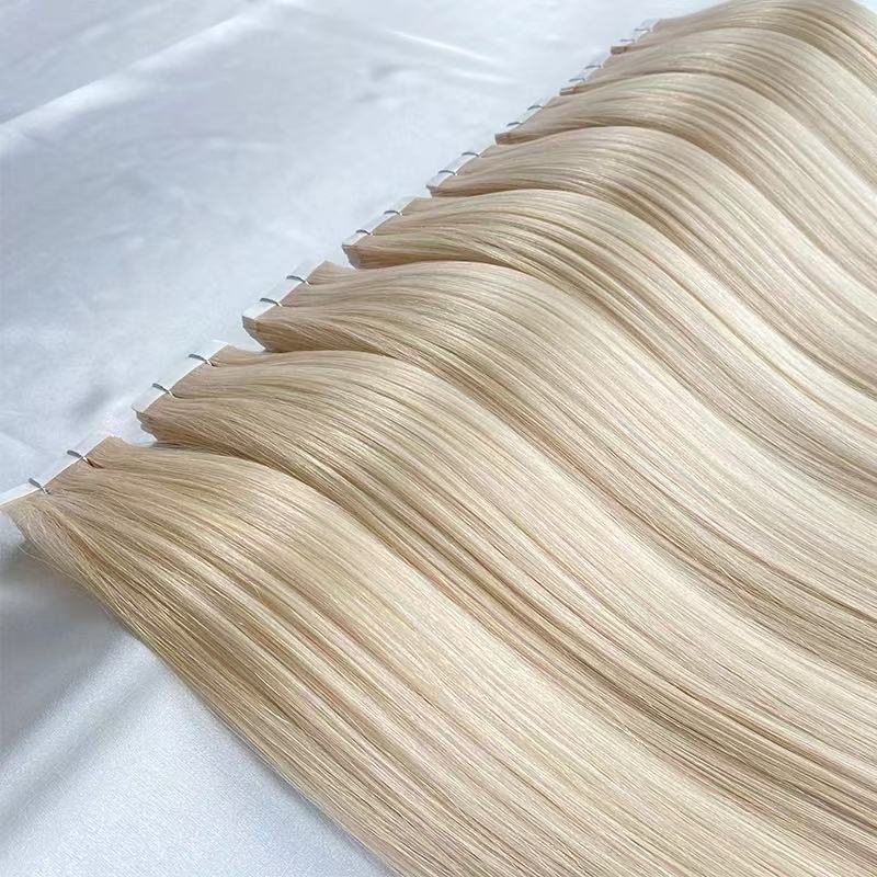 60# White 12 A 13 A Tape In Human Hair Extension