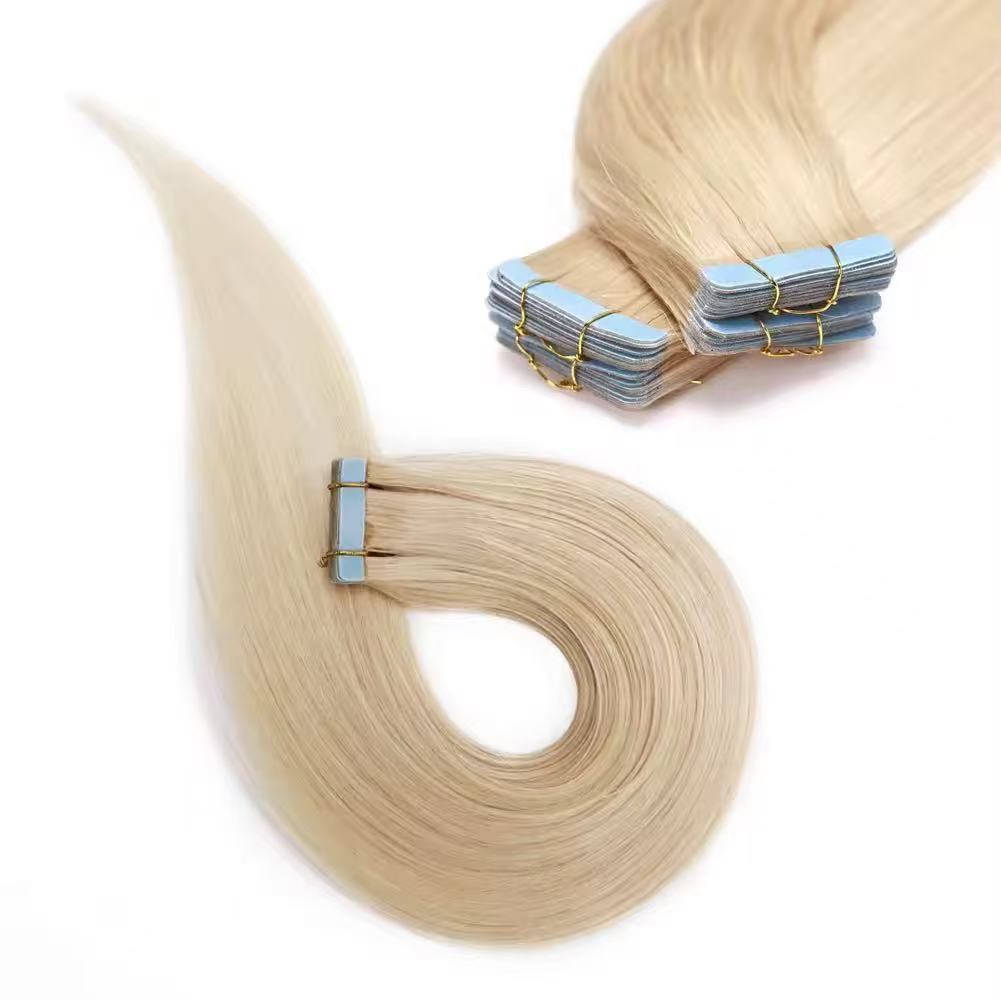 60# White 12 A 13 A Tape In Human Hair Extension
