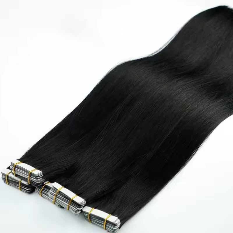 Black Color Human Hair Extension Tape In 12 A 13 A