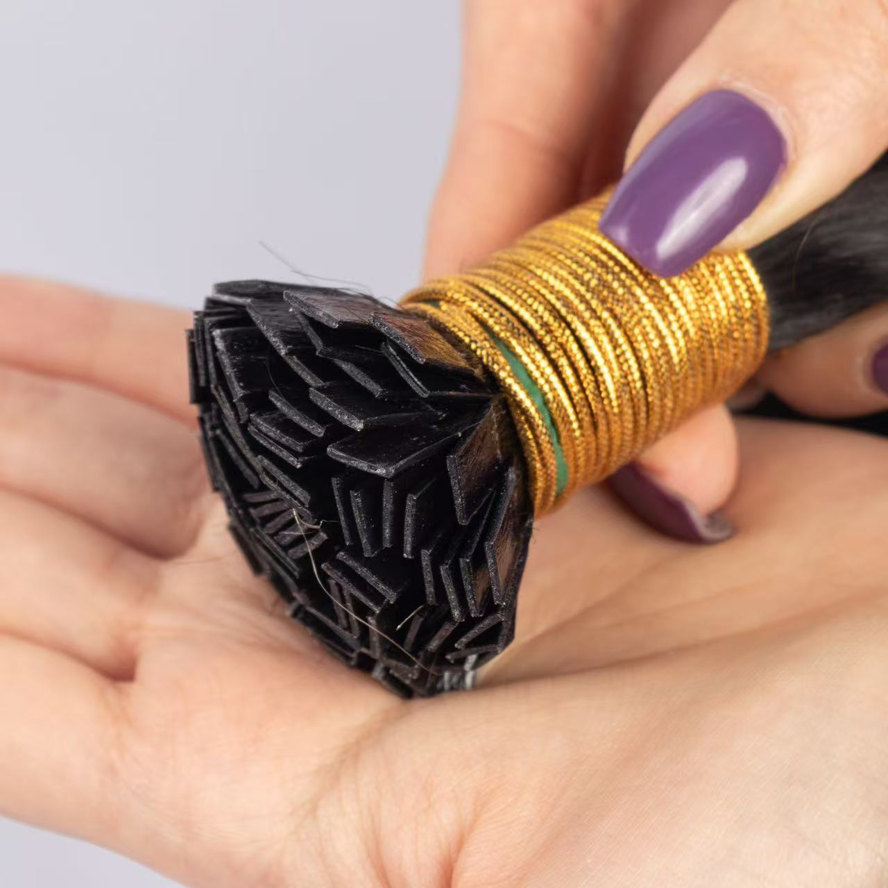 Black Color Flat Tips Human Hair Extension