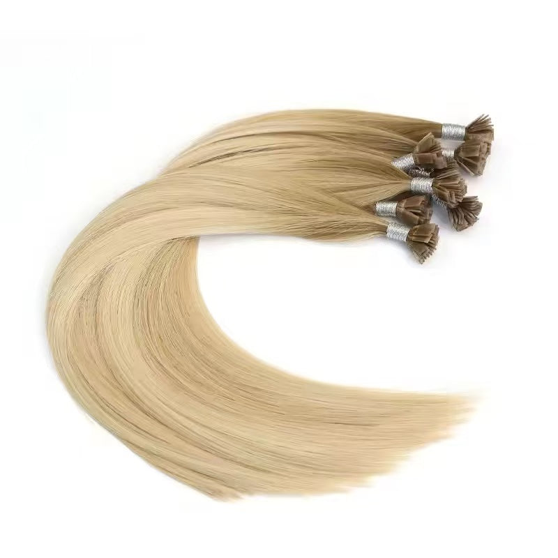 Ombre Blonde Human Hair Extension Flat Keratin Hair Extension