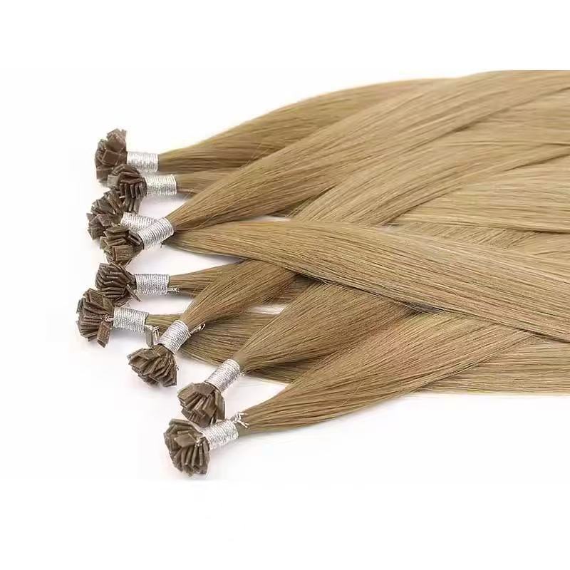 Ombre Blonde Human Hair Extension Flat Keratin Hair Extension