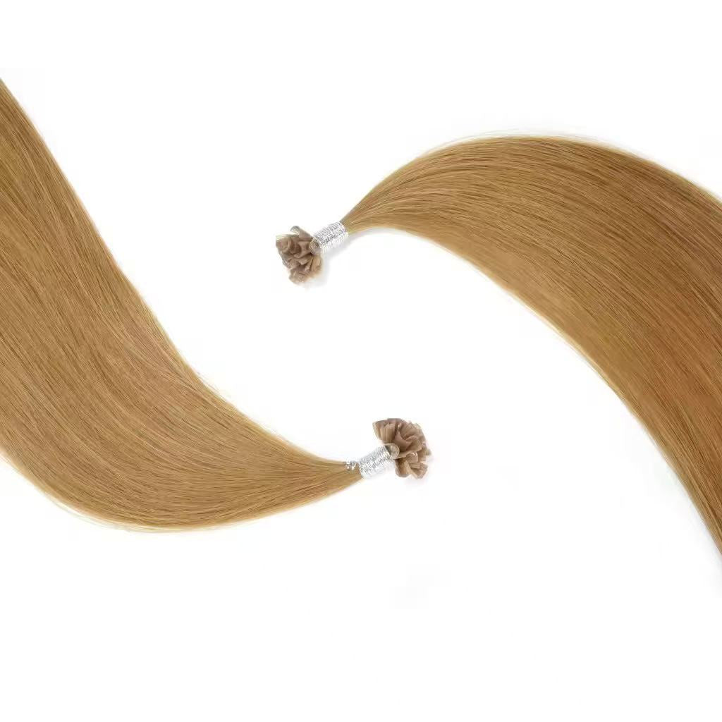 Blonde Color 12 A 13 A Grade U Nail Tips Human Hair Extension