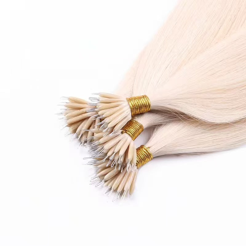 Nano Human Hair Extension 60# Color White