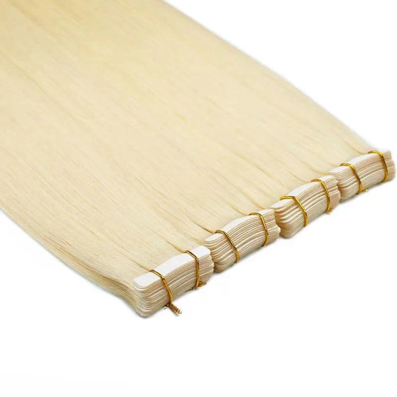 60# White 12 A 13 A Tape In Human Hair Extension
