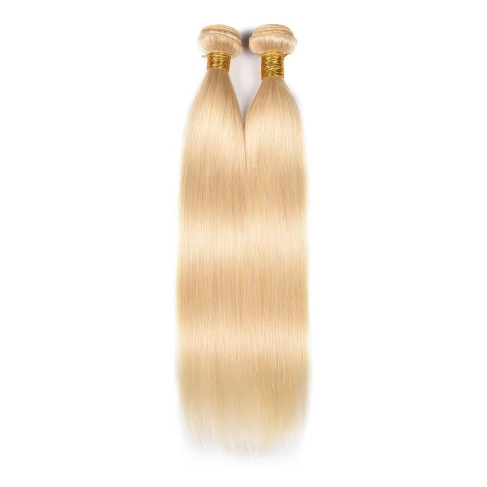 613 Blonde Human Hair Bundle Round Top Hair Bundle Weft