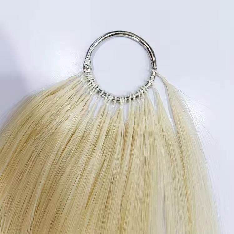 613 Blonde Feather Micro Rings Human Hair Extension