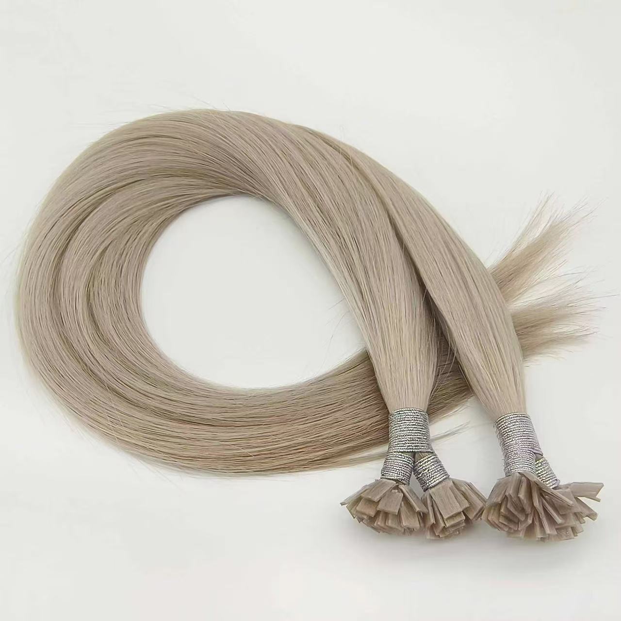 Flat Nail Tips Human Hair Extension Custom Wholesale