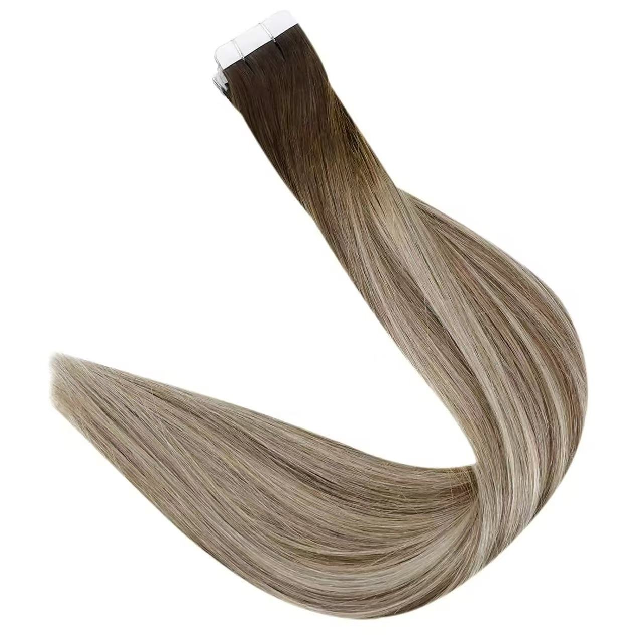 Highlight Human Hair Extesion Tape In Custom Whoesale