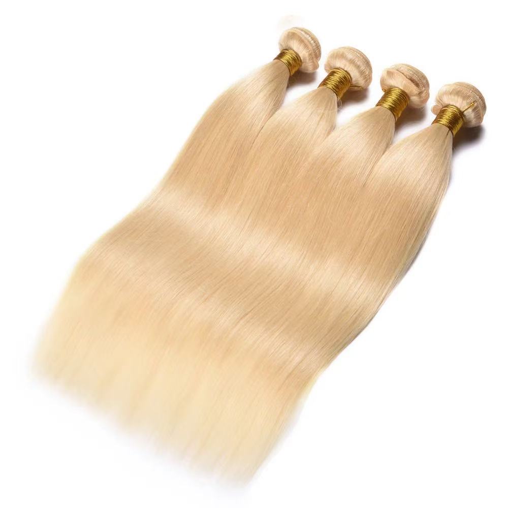 613 Blonde Machine Made Human Hair Bundle Hair Extension