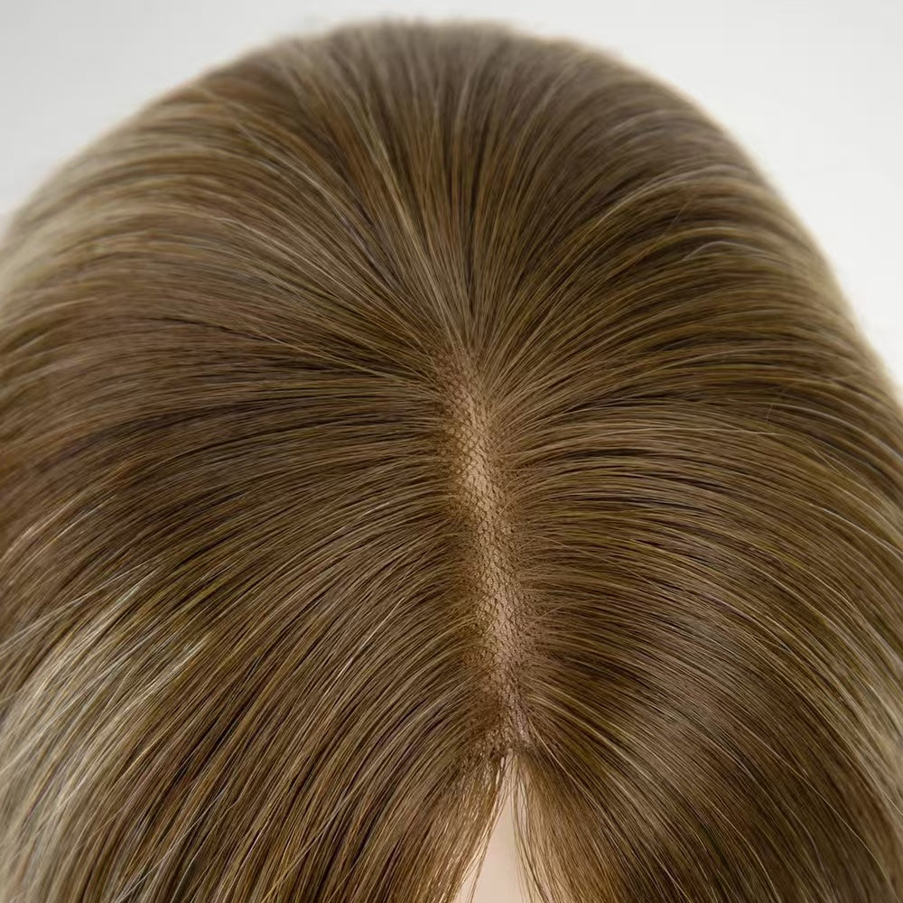 Custom 12 A 13 A Human Hair Women Topper Thin 0.02MM PU Skin Base Toupee