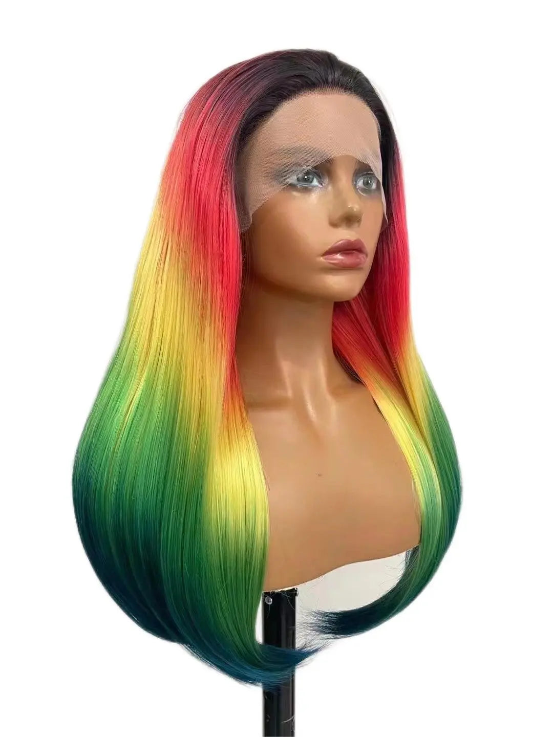 Custom Wholesale Synthetic Hair Lace Wig ,Multiple Colorful Hair Lace Women Wig wigworld