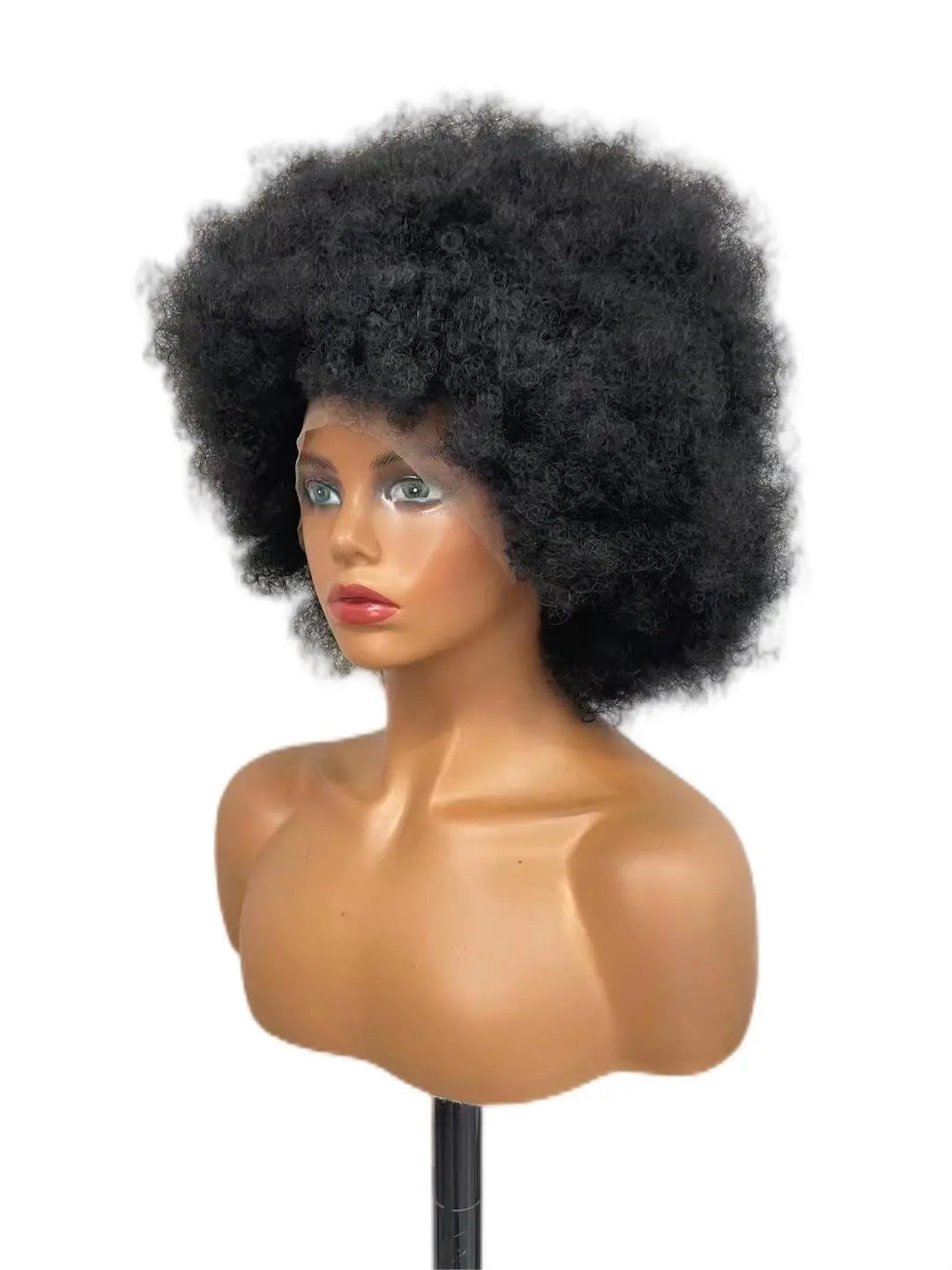 Custom Wholesale Synthetic Hair Lace Wig ,Short Hair Length High Density Afro Hair Lace Women Wig wigworld