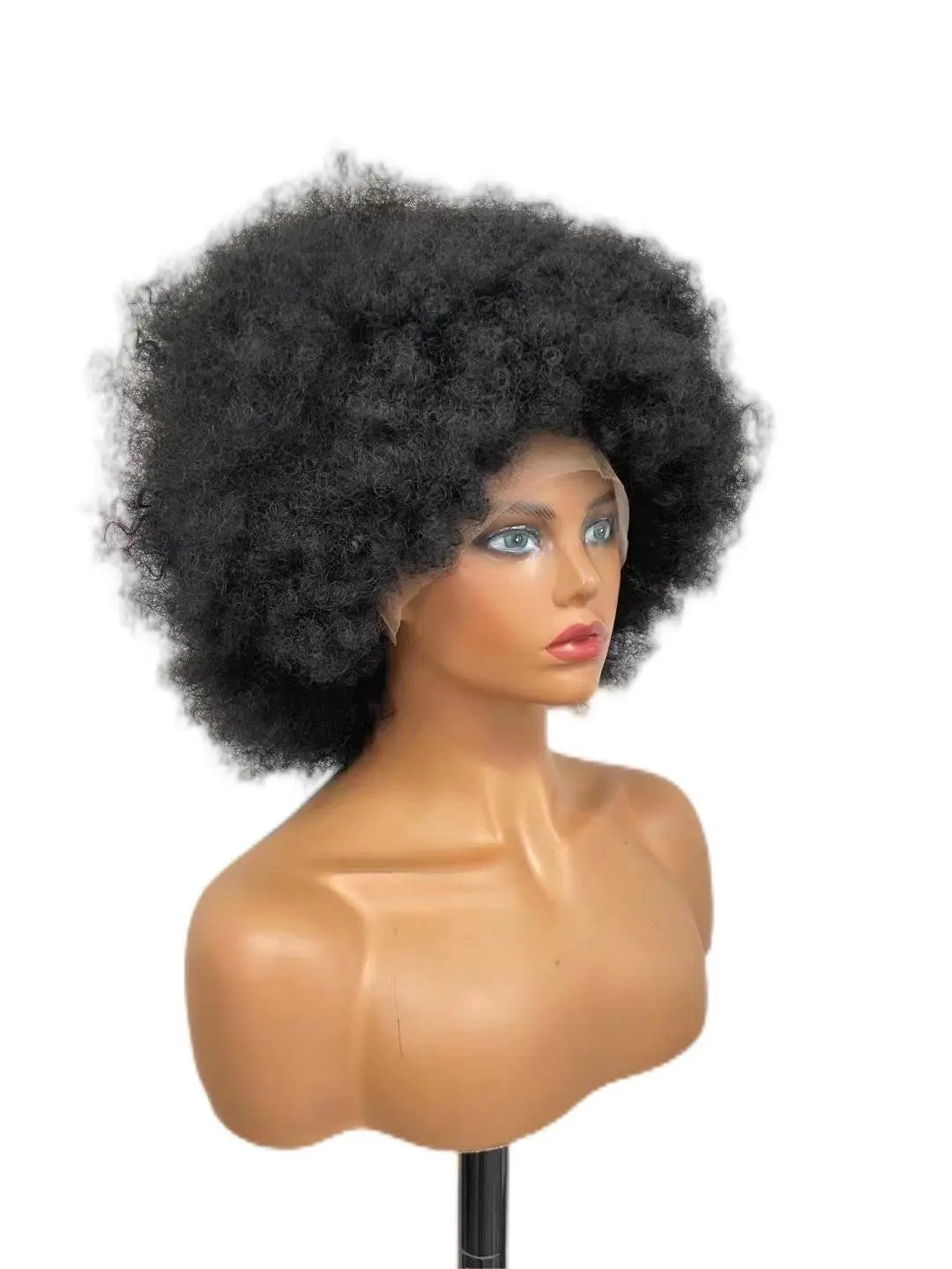 Custom Wholesale Synthetic Hair Lace Wig ,Short Hair Length High Density Afro Hair Lace Women Wig wigworld