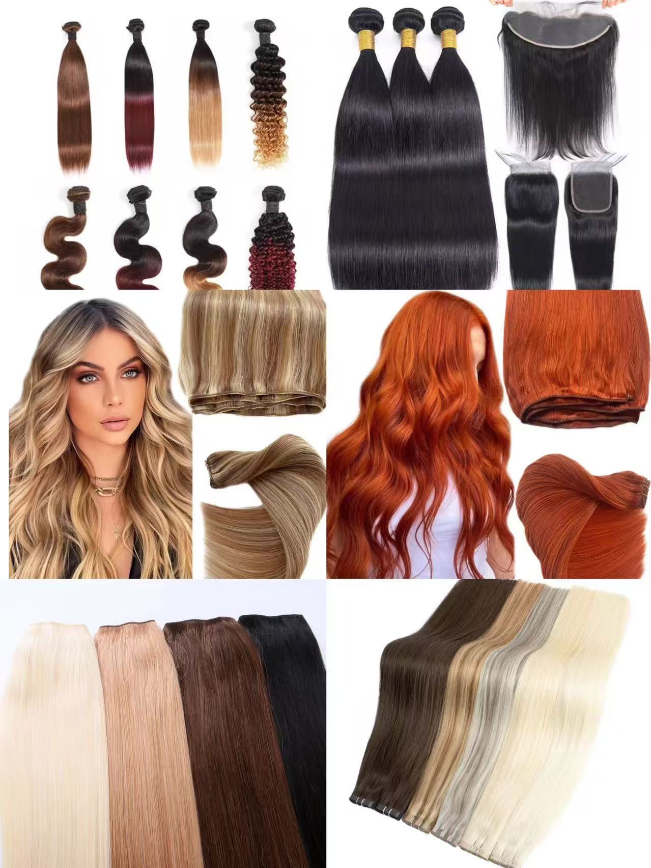 Human Hair Bundle Genius Hair Weft Hand Tied Hair Extension