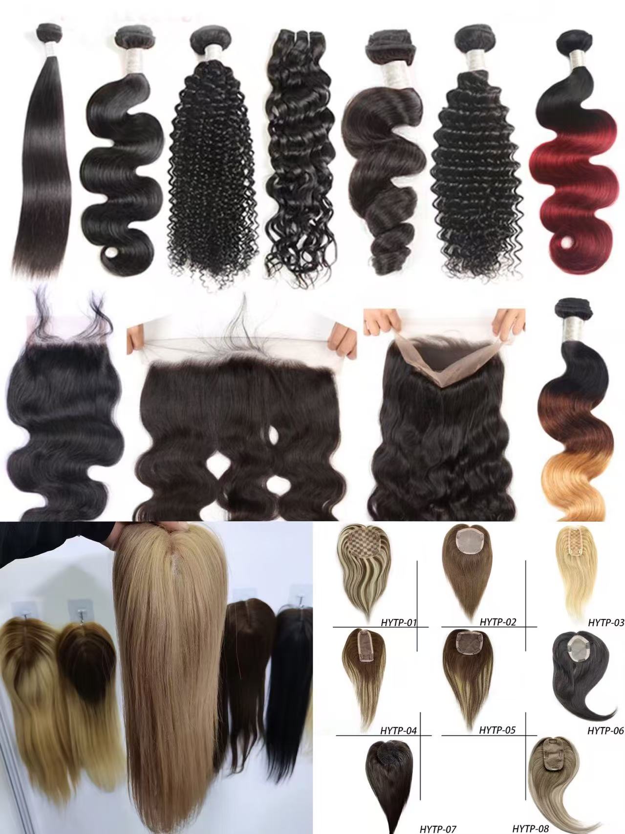 Hair Topper & Hairpiece & Frontal Closure