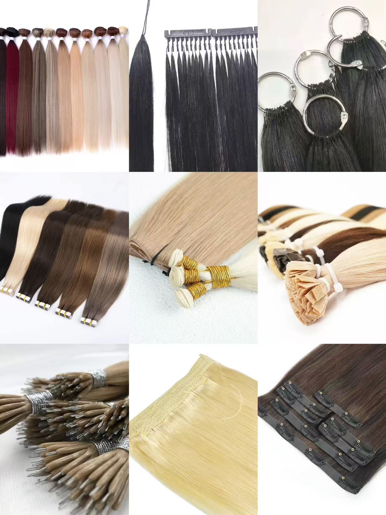Human Hair Bundle Weft Extensions