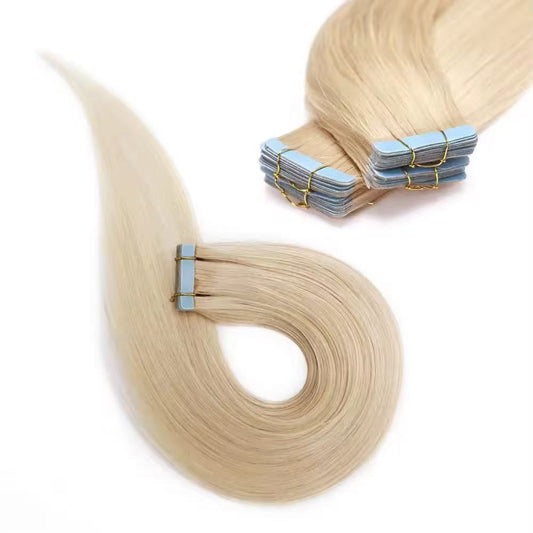 60# White 12 A 13 A Tape In Human Hair Extension