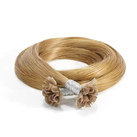 Blonde Color 12 A 13 A Grade U Nail Tips Human Hair Extension