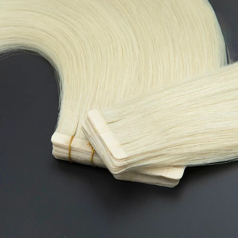 60# White 12 A 13 A Tape In Human Hair Extension
