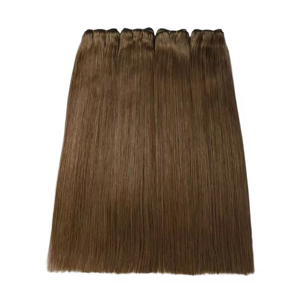 OEM Human Hair Flat Weft,Remy Hair Double Drawing Made Weave