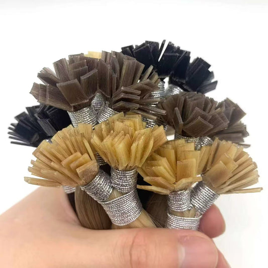 Flat Nail Tips Human Hair Extension Custom Wholesale