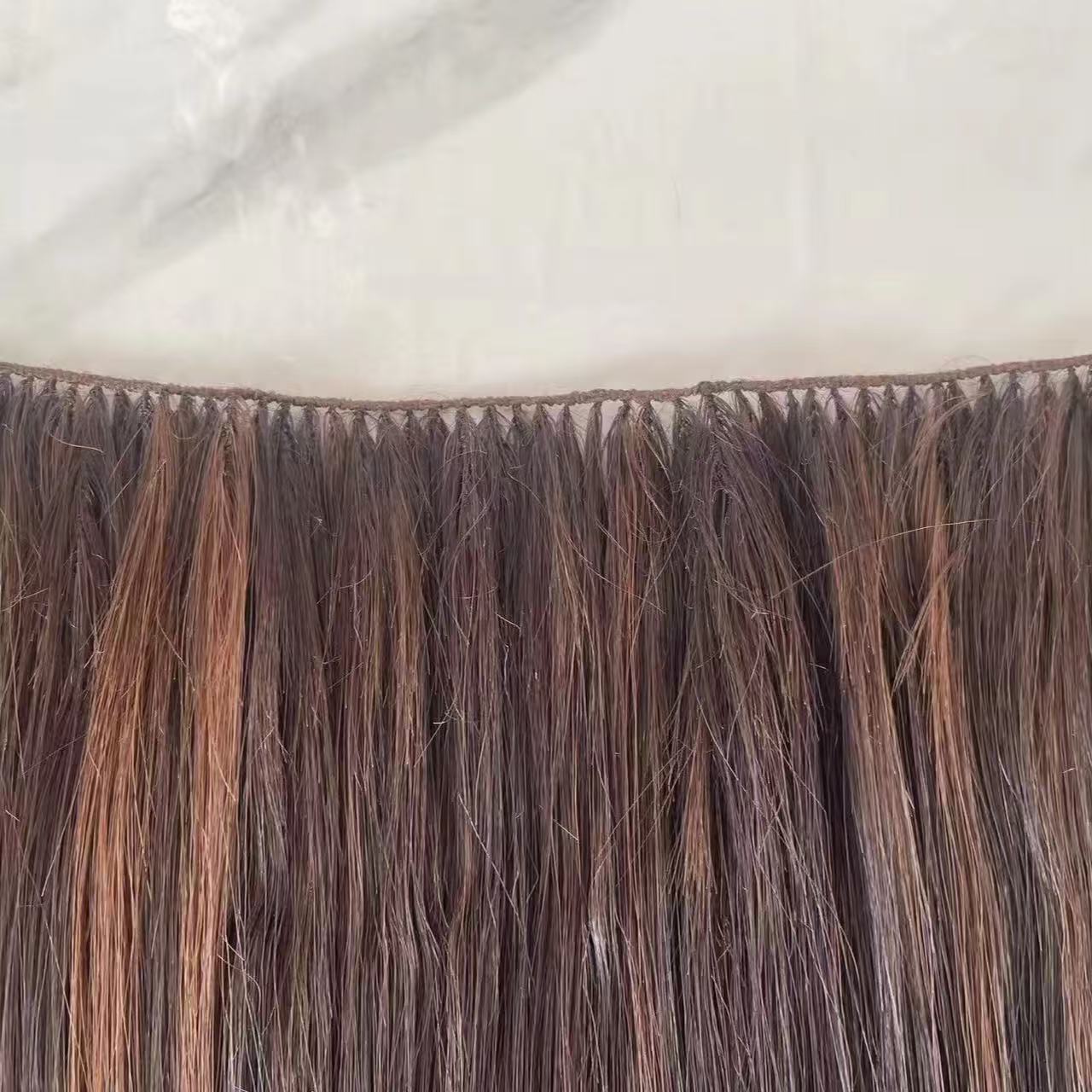 3 D 6 D Feather Micro Ring Human Hair Extension High layer 12 A 13 A