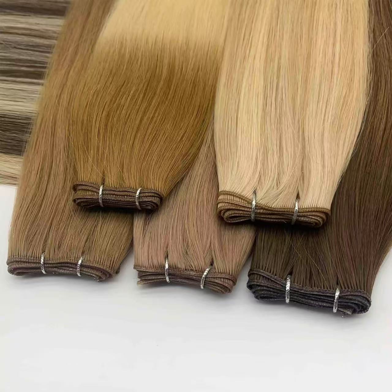 Custom Wholsale Human Hair Genius Weft Extension 12 A 13 A