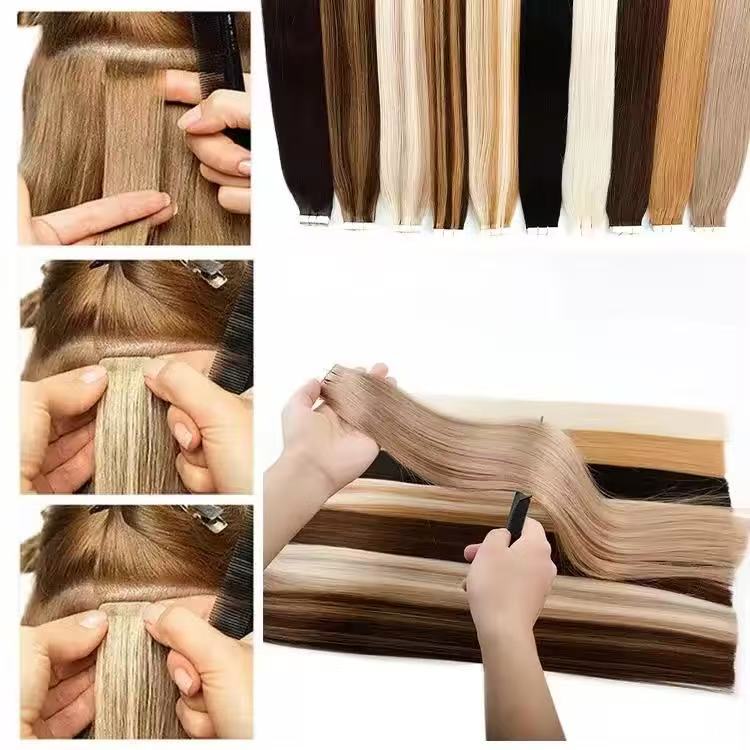 Custom Wholesale High Layer Human Hair Extension Tape In