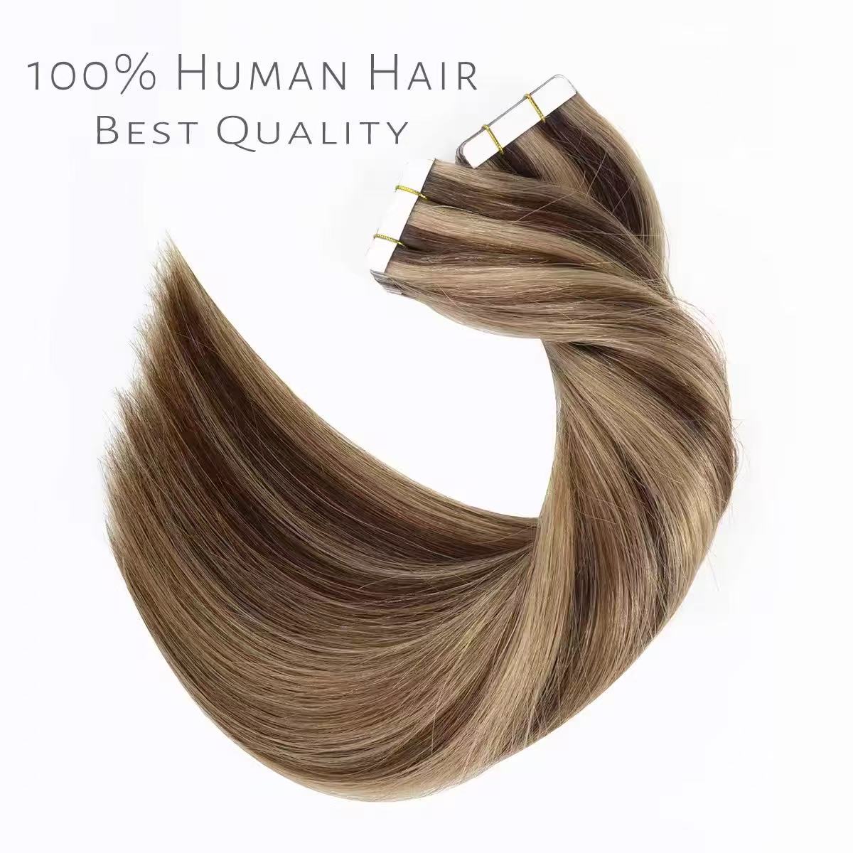 Tape In Human Hair Extension Thick End High Qaulity 12 A 13 A