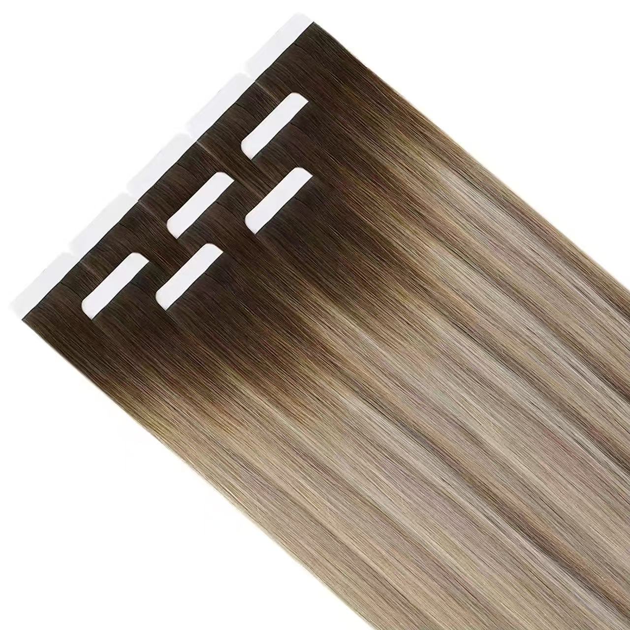 Highlight Human Hair Extesion Tape In Custom Whoesale