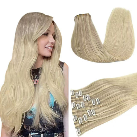 Custom Human Hair Extension Clips In