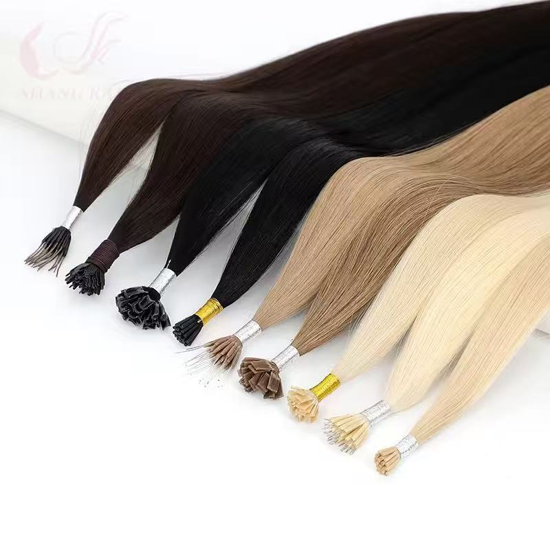 I Type Nail Tips Keratin Human Hair Extension High Layer