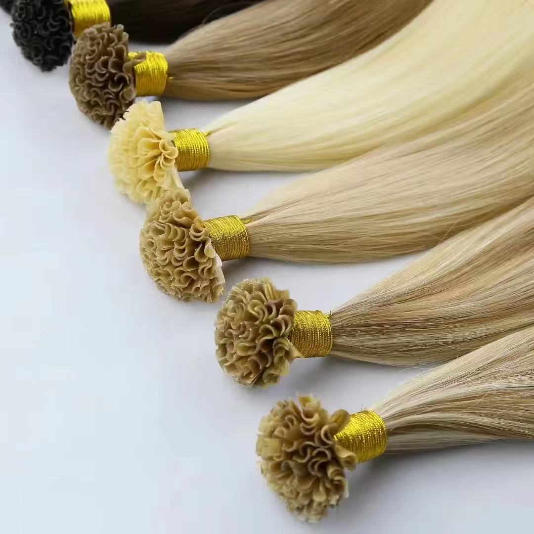 U Tpe Nail Tips Human Hair Extension Keratin Human Hair Extension