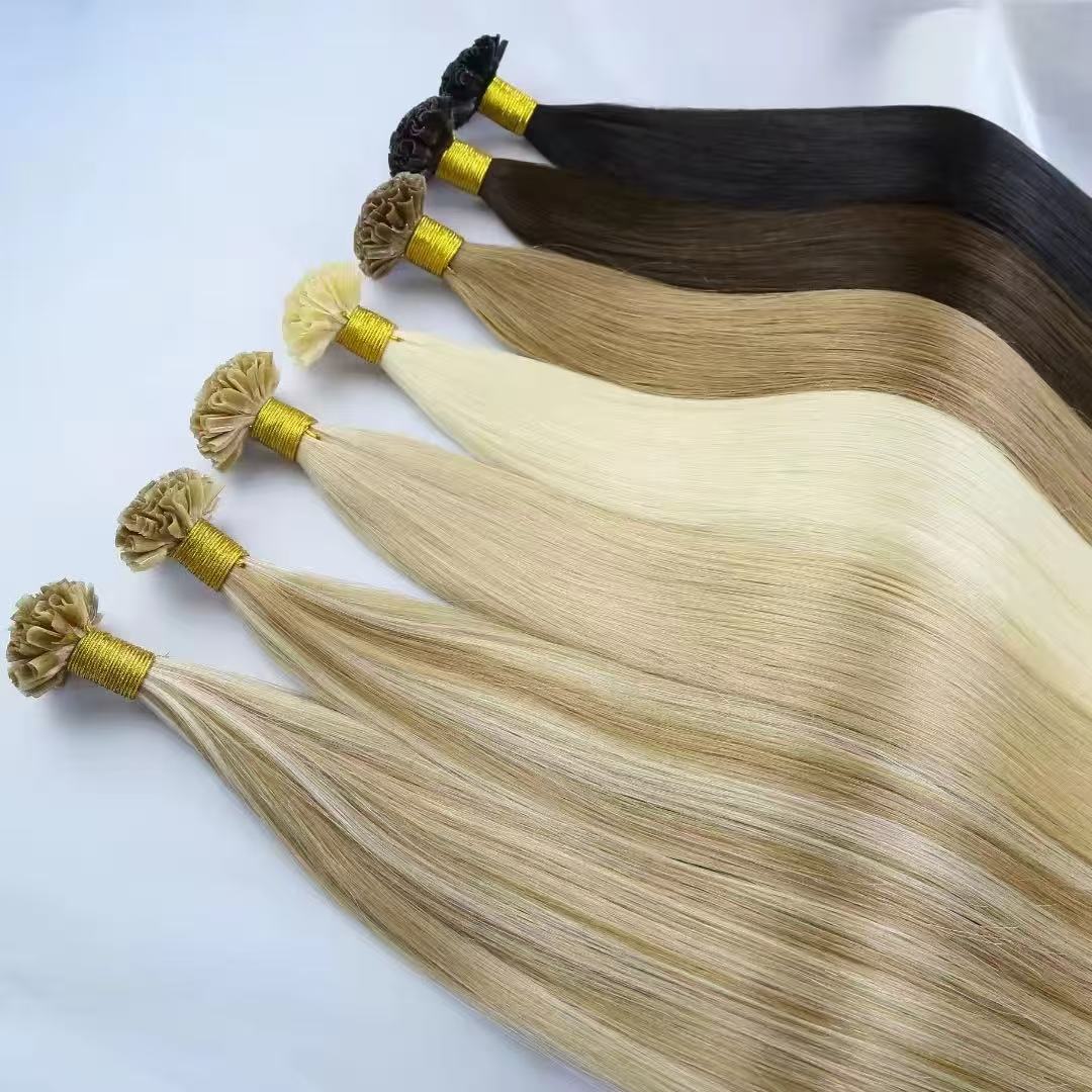 U Tpe Nail Tips Human Hair Extension Keratin Human Hair Extension