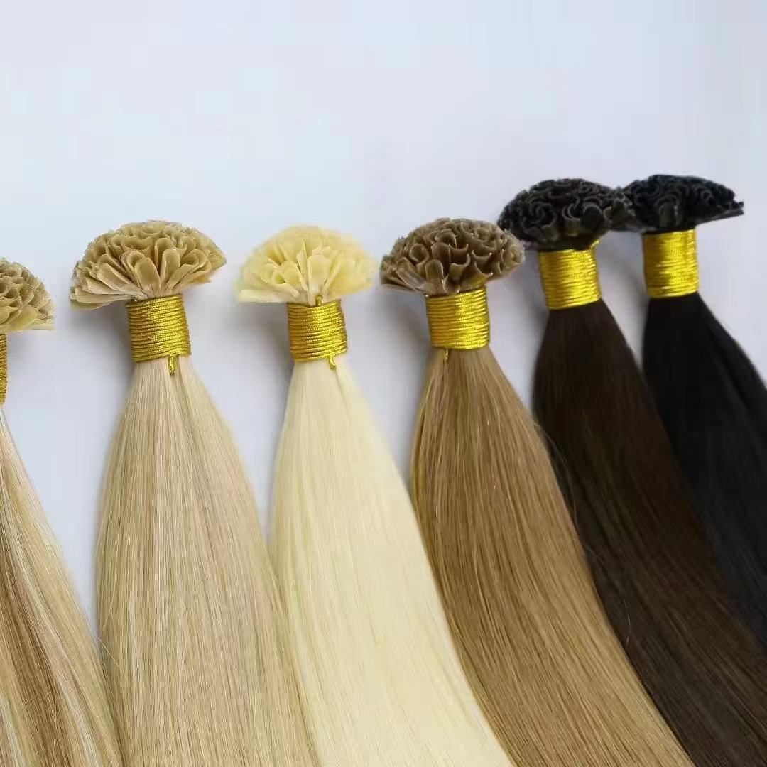 U Tpe Nail Tips Human Hair Extension Keratin Human Hair Extension