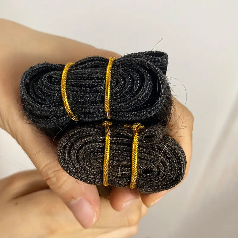 Hand Made 100% Human Hair Weft 12 A 13 A Hair Weave