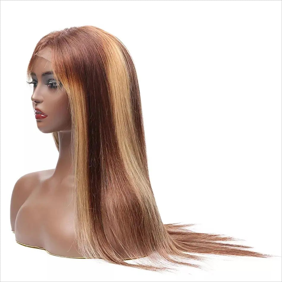 Custom Wholesale 100% Human Hair Lace Women Wig ,Long Hair Highlight Women Wig wigworld