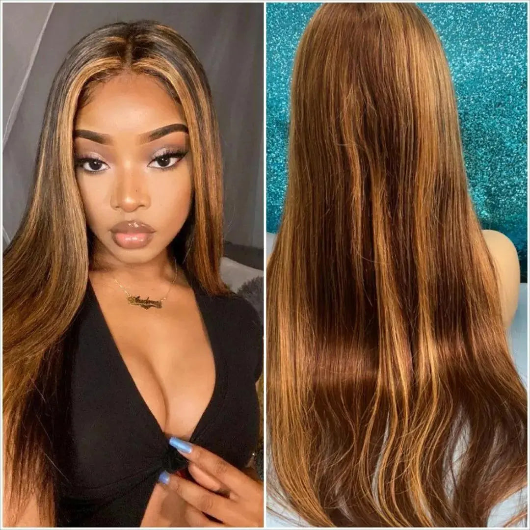 Custom Wholesale 100% Human Hair Lace Women Wig ,Long Hair Highlight Women Wig wigworld