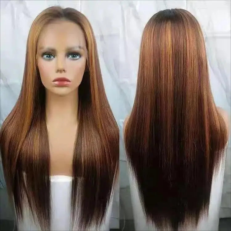 Custom Wholesale 100% Human Hair Lace Women Wig ,Long Hair Highlight Women Wig wigworld