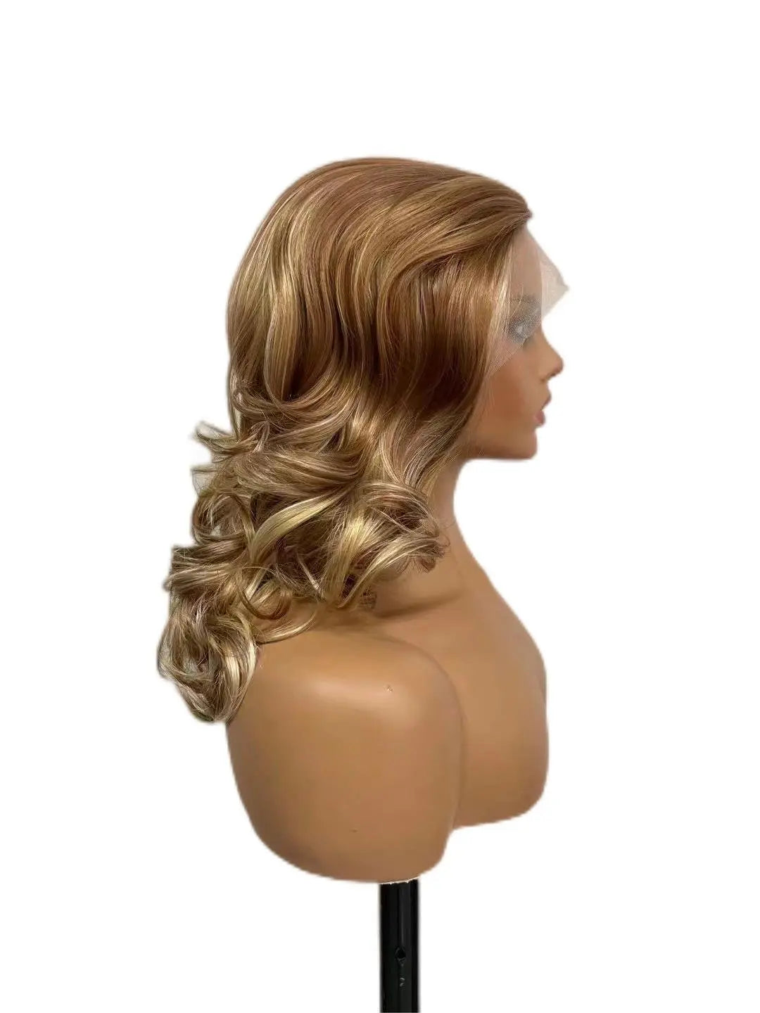 Custom Wholesale Synthetic Hair Lace Front Women Wig ,Short Hair Mixed Blonde Hair Wig wigworld