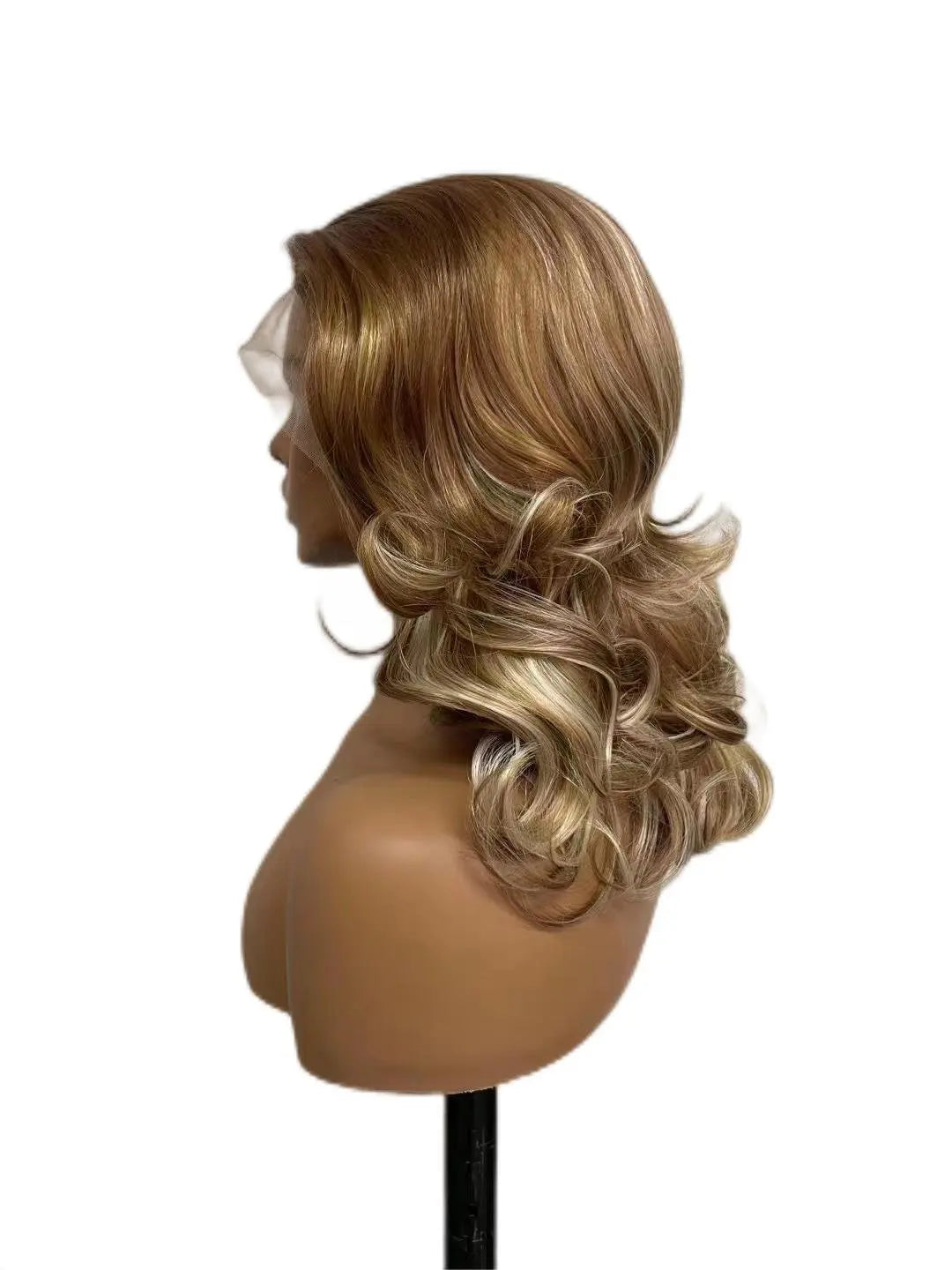 Custom Wholesale Synthetic Hair Lace Front Women Wig ,Short Hair Mixed Blonde Hair Wig wigworld