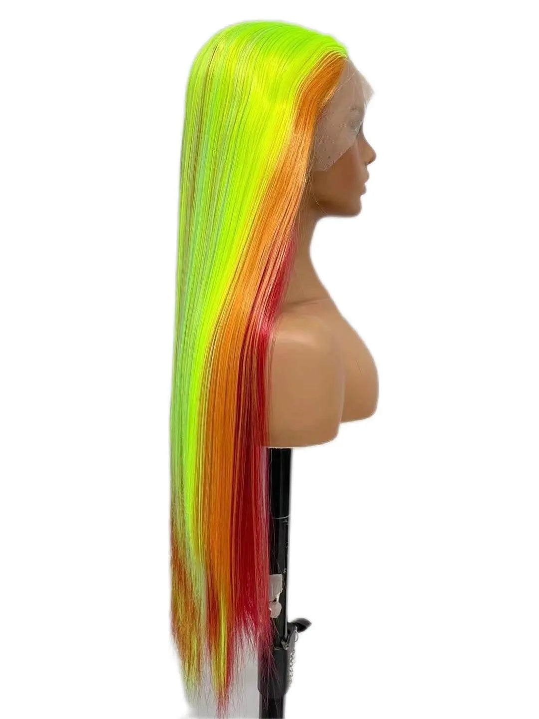 Custom Wholesale Synthetic Hair Lace Wig ,Colorful Rainbow Hair Lace Women Wig wigworld