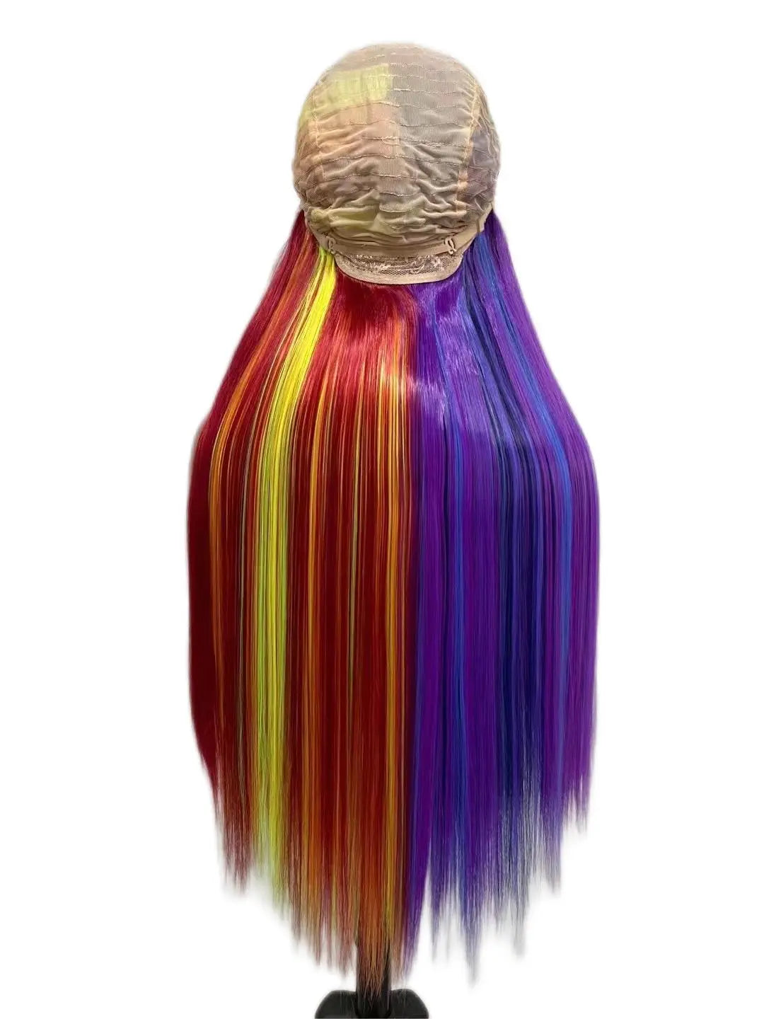 Custom Wholesale Synthetic Hair Lace Wig ,Colorful Rainbow Hair Lace Women Wig wigworld