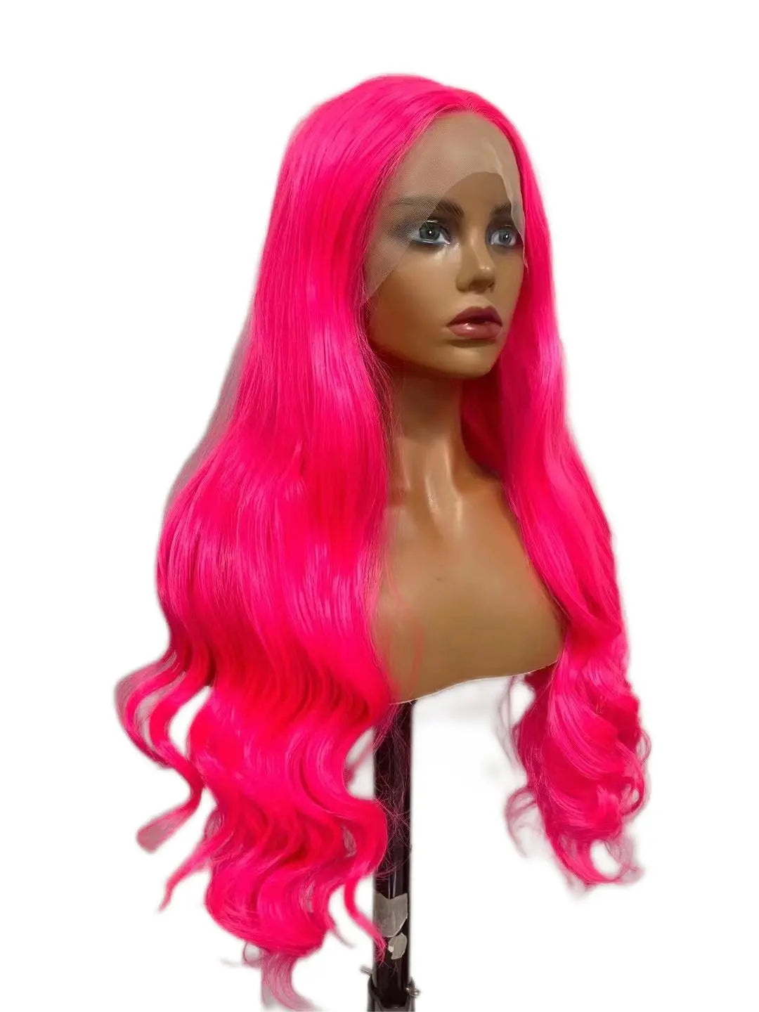 Custom Wholesale Synthetic Hair Lace Wig ,Long Length Red Color Wave Hair Lace Women Wig wigworld
