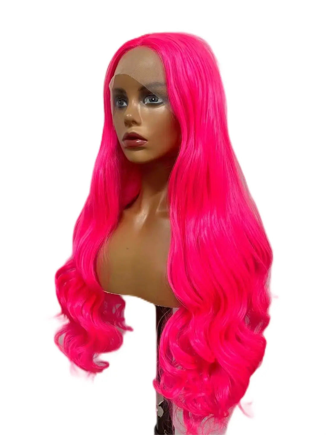 Custom Wholesale Synthetic Hair Lace Wig ,Long Length Red Color Wave Hair Lace Women Wig wigworld