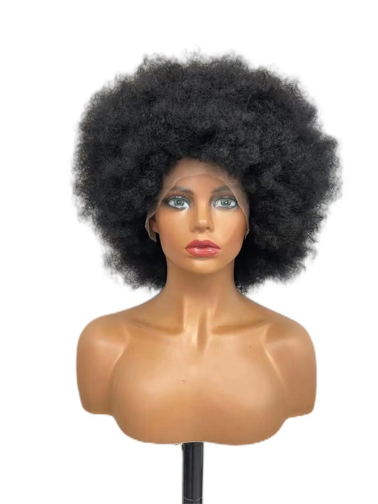 Custom Wholesale Synthetic Hair Lace Wig ,Short Hair Length High Density Afro Hair Lace Women Wig wigworld