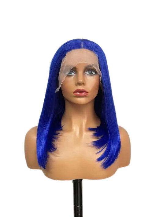 Custom Wholesale Synthetic Hair Lace Wig ,Short Hair Length Purple Hair Lace Women Wig wigworld